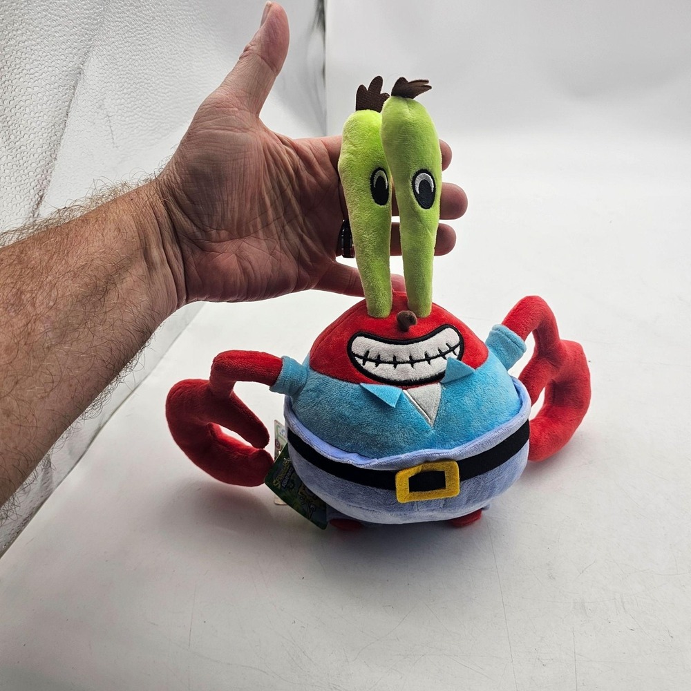 SpongeBob SquarePants Mr Krabs Plush Stuffed Toy Small Blue Red Cute 2024